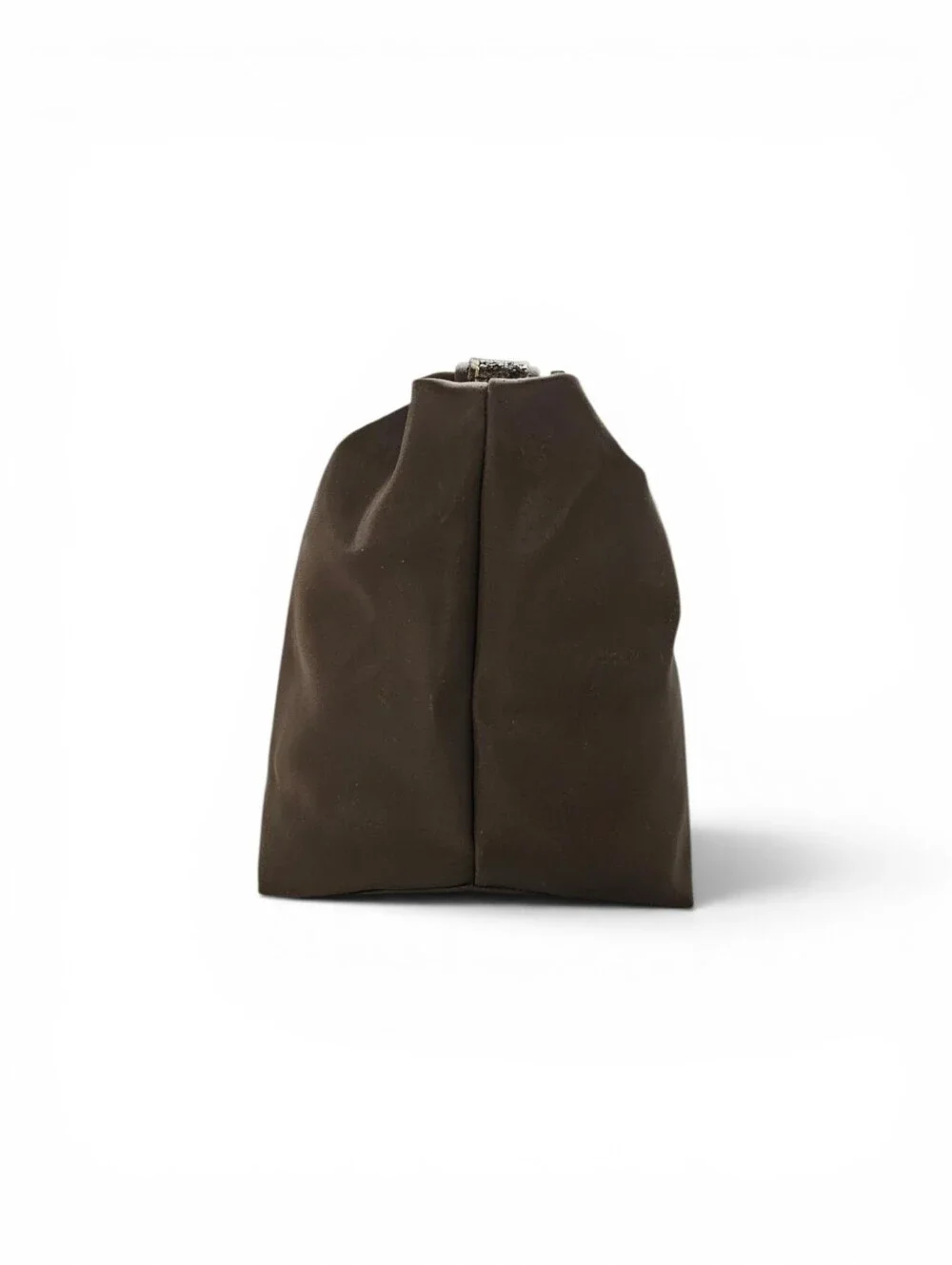 Fendi Pequin Nylon Vanity Bag In Brown Stripe With Gold Hardware